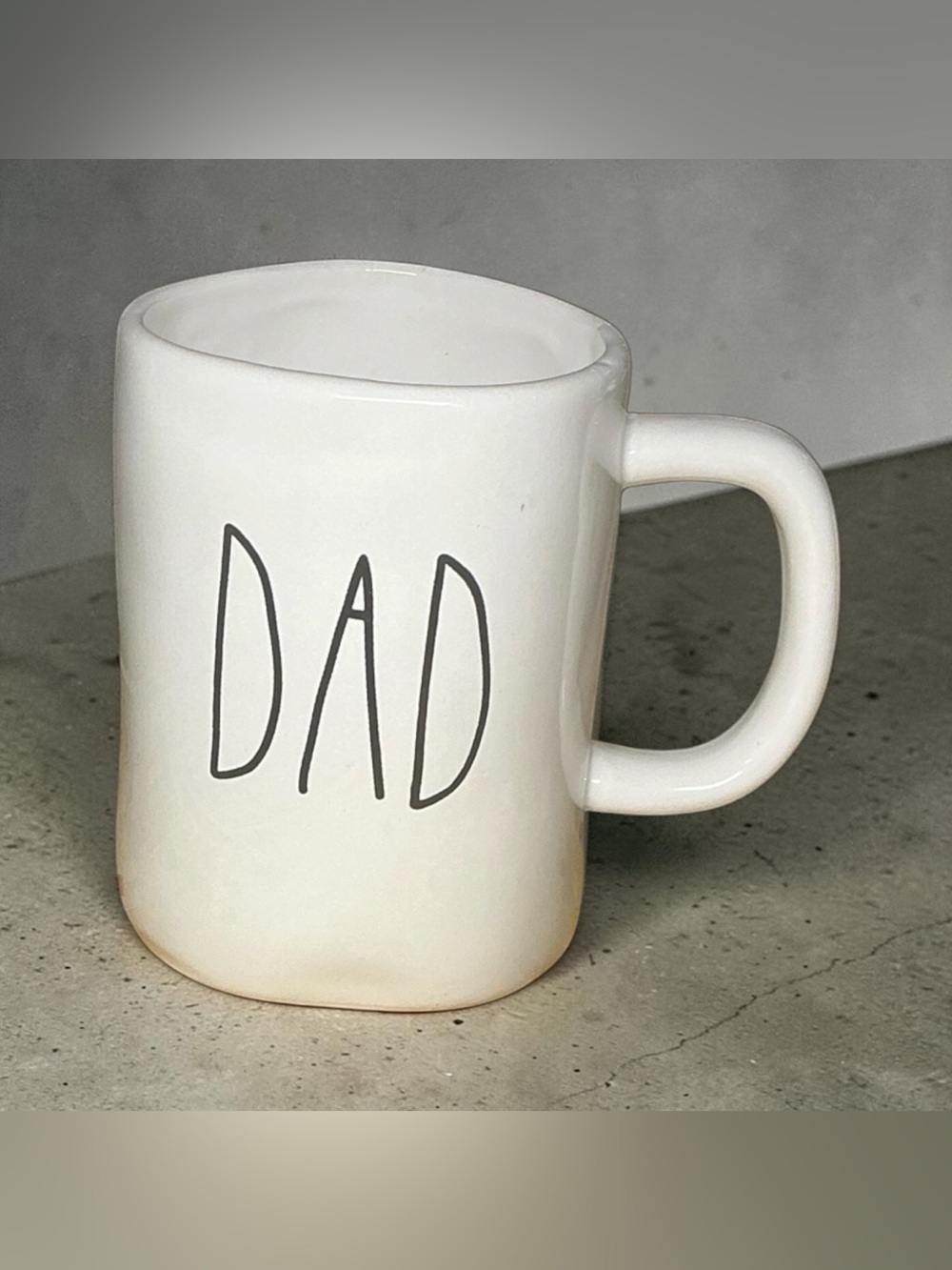 Rae Dunn “DAD” Coffee Mug White Artisan Ceramic Farmhouse Mug